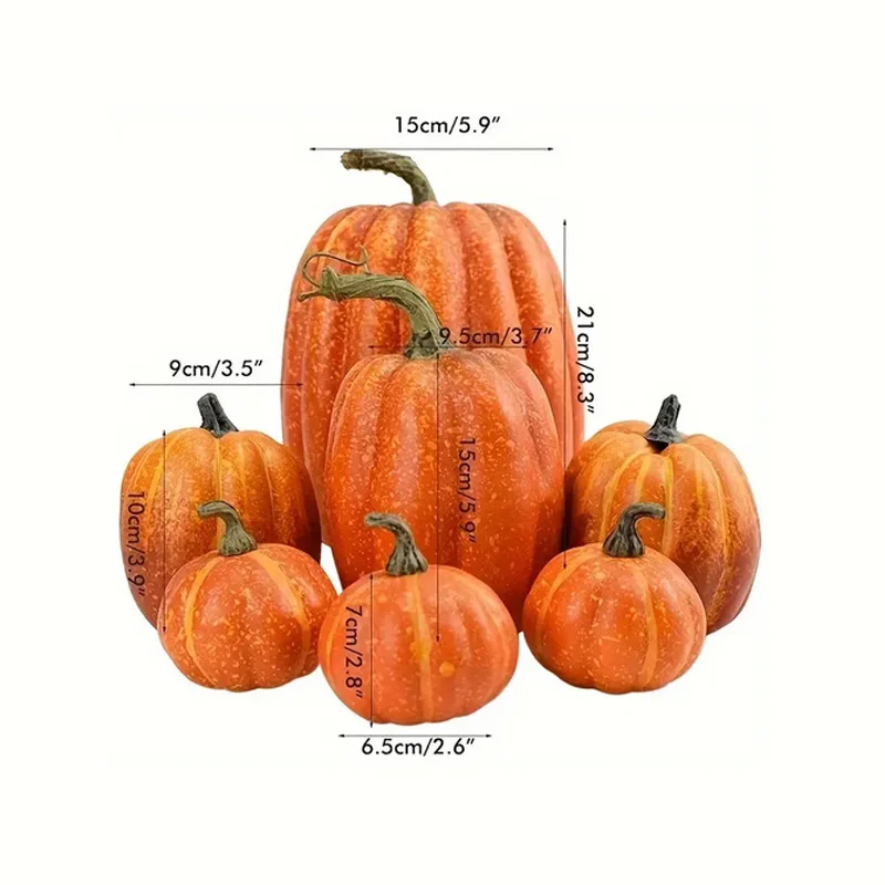 7pcs Halloween Micro Landscape Pumpkin Model Halloween Party Home Table Gradening Yard Decoration DIY Crafts Mini Cute Gift