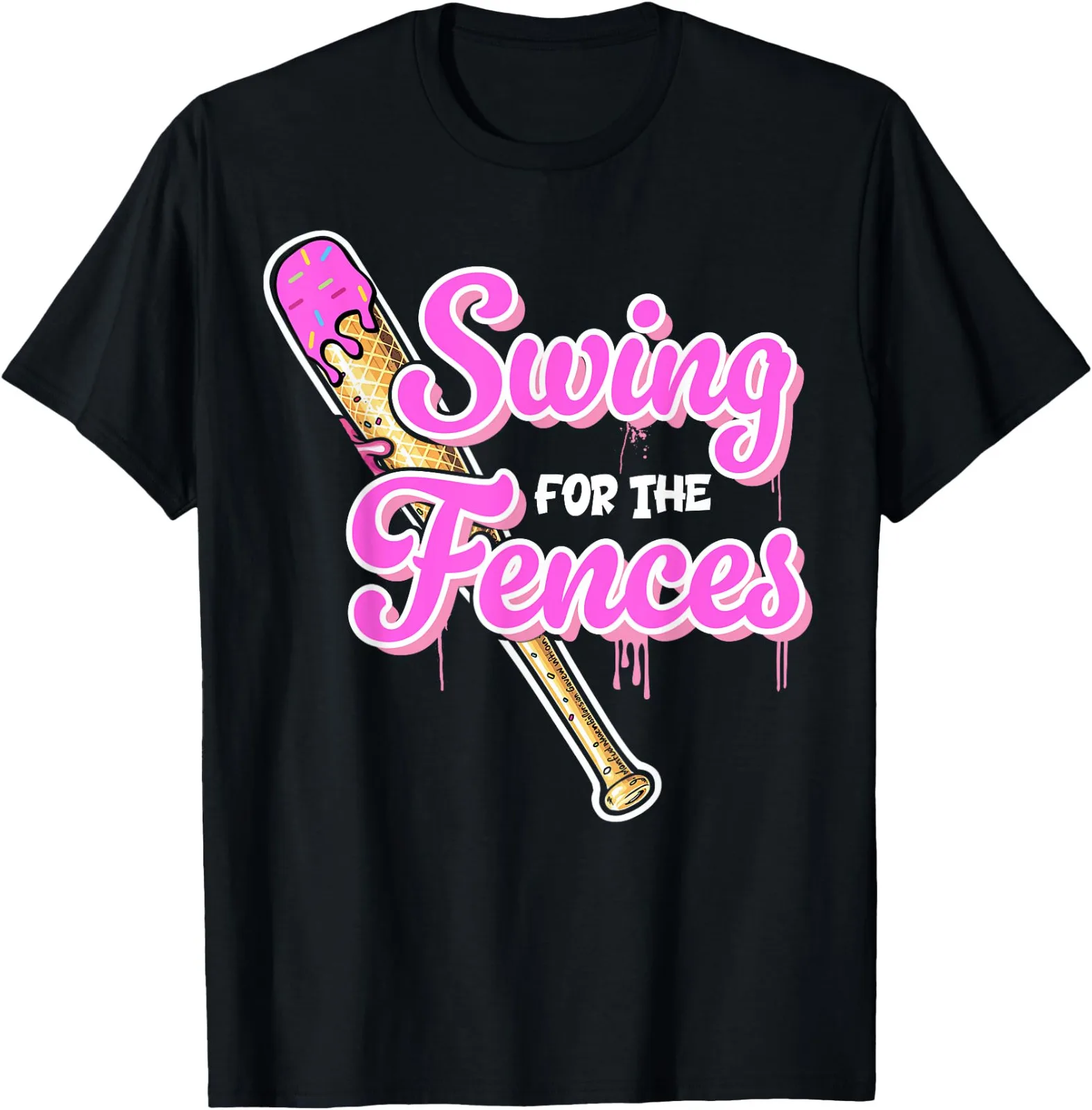 Baseball Drip Boys Ice Cream Youth Swing For The Fences T Shirt Full S 4XL