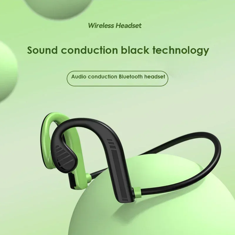 Bone Conduction Headphones Wireless Waterproof Earphones for Workouts Running Driving Sports Neckband Headset with Mic