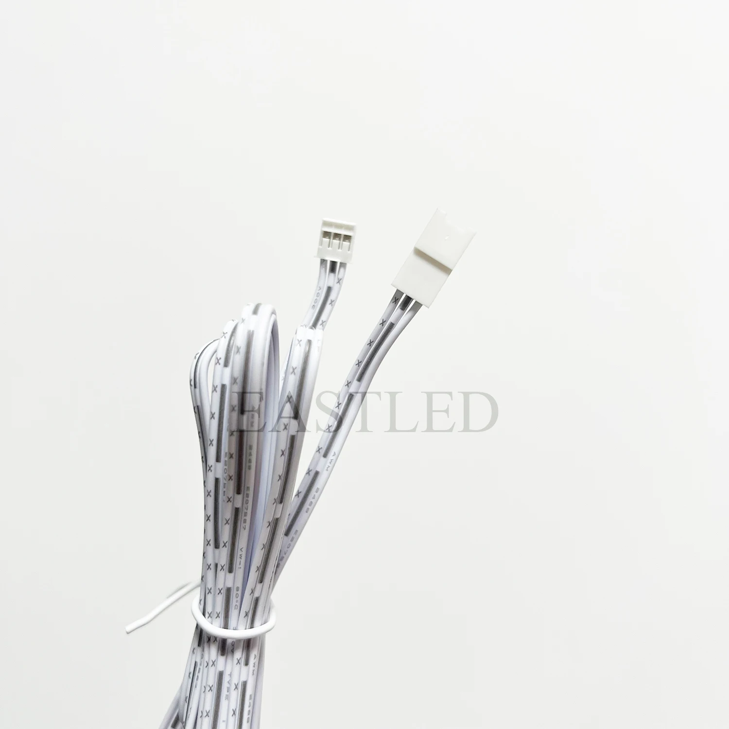 3Pin Extension Cord Lockable HY Terminal JST Male to Female Insulation Connection Cable White Wire for LED Cabinet 70inch/1.8m