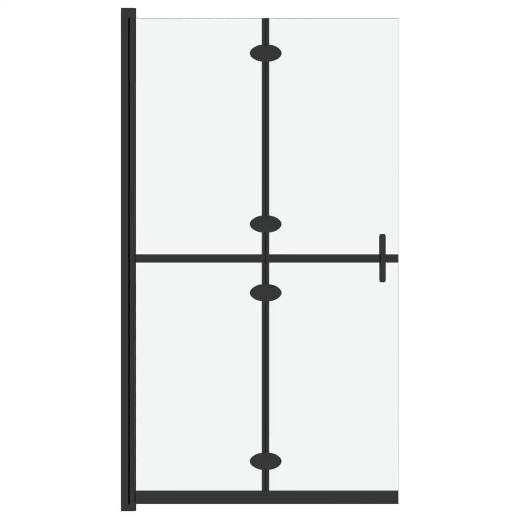 Foldable Walk-In Shower Wall with Frosted ESG Glass – 39.4x74.8 Inches for Modern Bathrooms