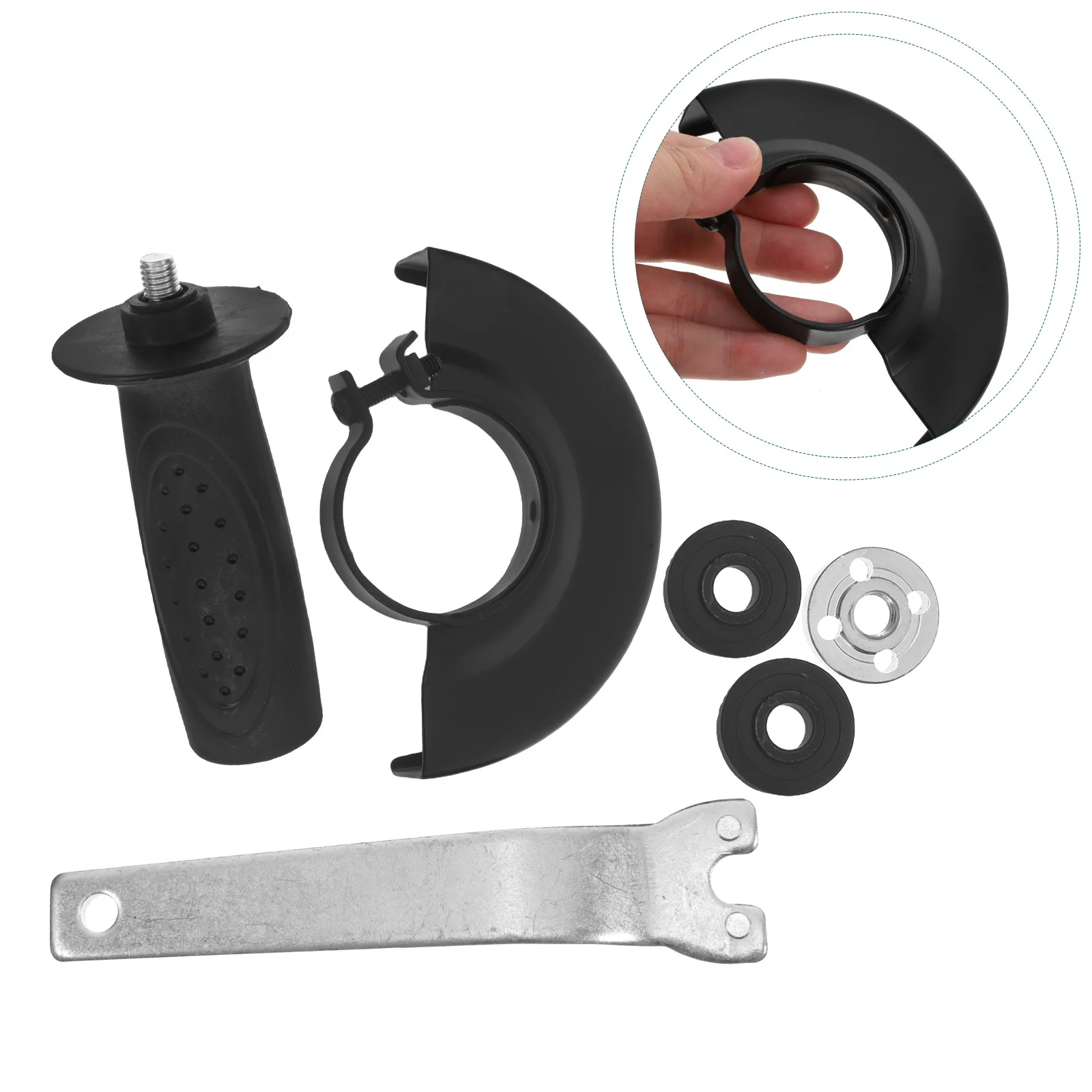 

6 pcs Angle Grinder Accessories 10Mm Shaft Adapter With Triangle Lock Nut 14Mm Outer Nut For Tile Grinding Repair