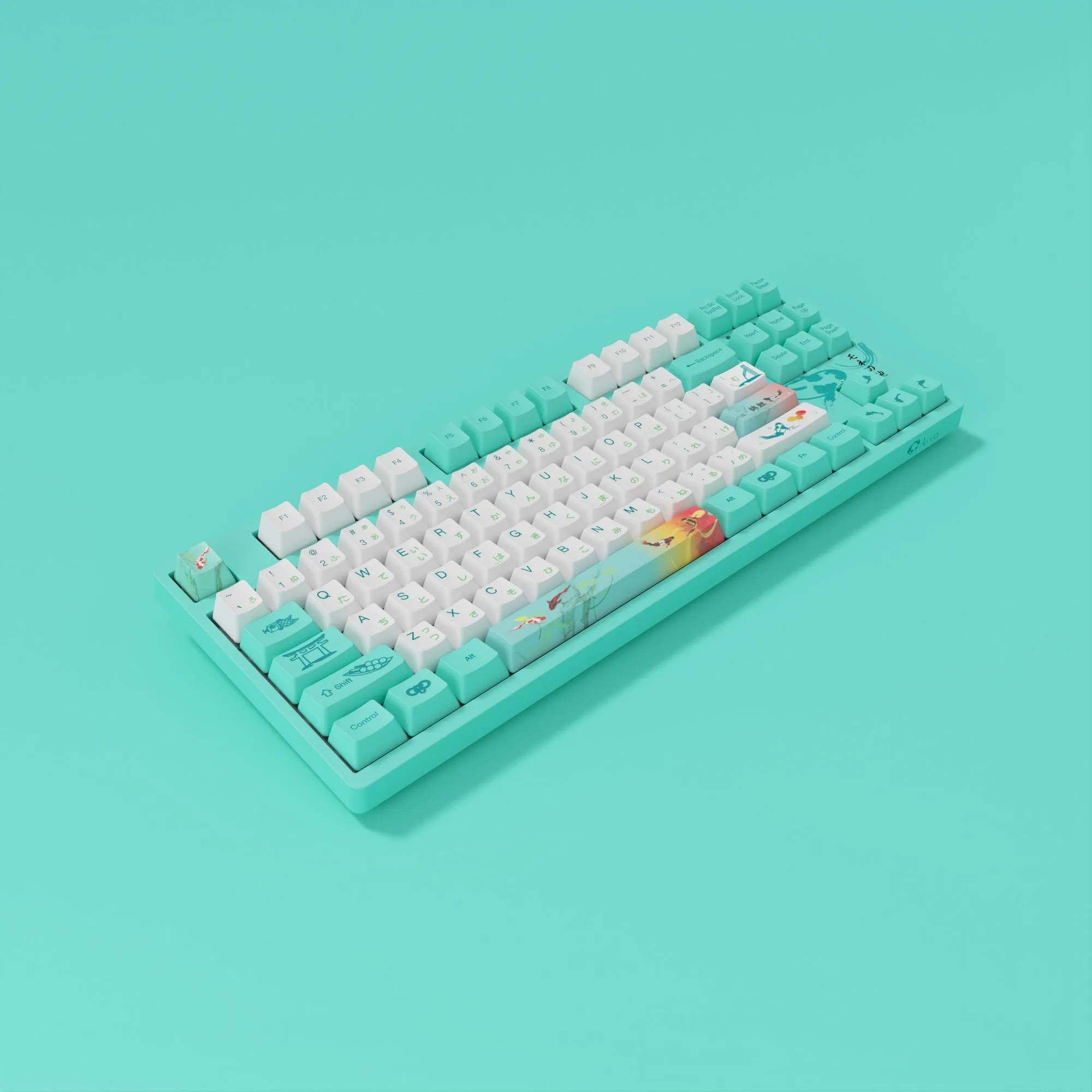 Teclado mecânico do jogo da lagoa de akko 3087 v2 monet prendido tkl 87-chave com corante do perfil pbt do oem-sublimação keycap n-chave rollover