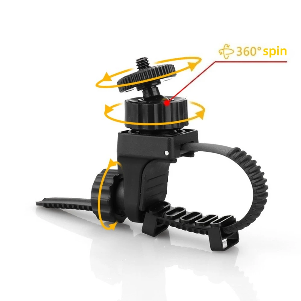 مشبك تثبيت حبل 360 درجة، حامل حزام كاميرا الحركة، مشبك دراجة GoPro دوار للتصوير الفوتوغرافي المباشر #3