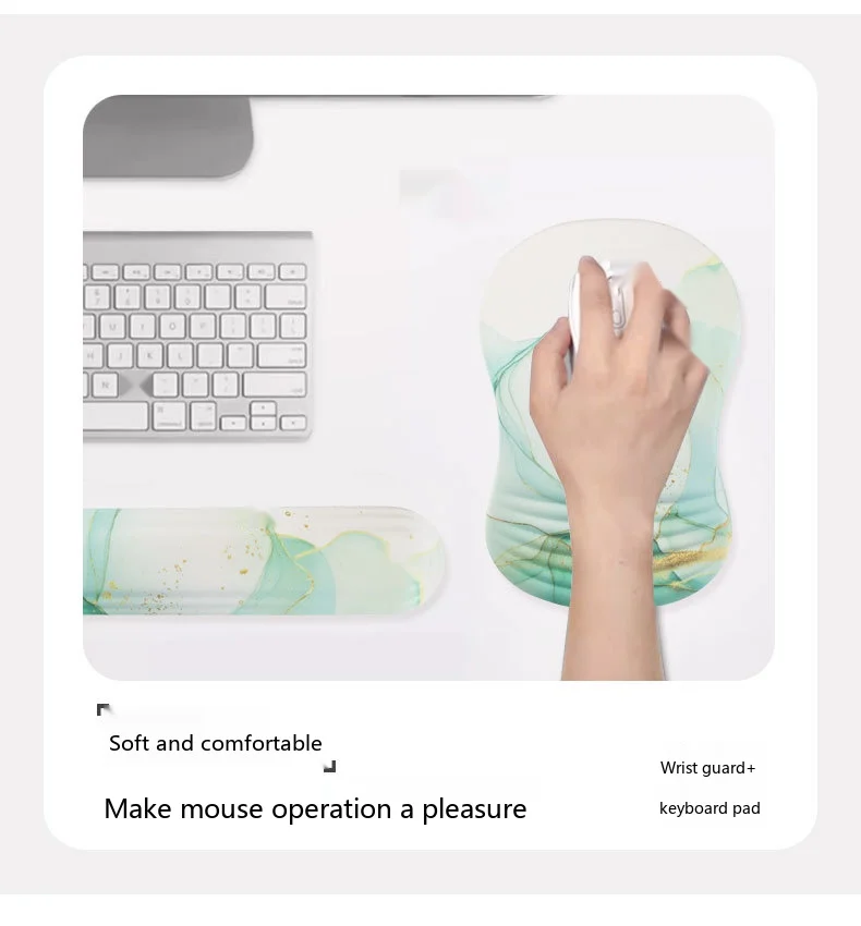 Dicke Schaumstoff-Handgelenkauflage, Mauspad, Tastaturunterstützung, ergonomische Schreibtischunterlage für Büro und Gaming, 5 Musteroptionen – Detail 4