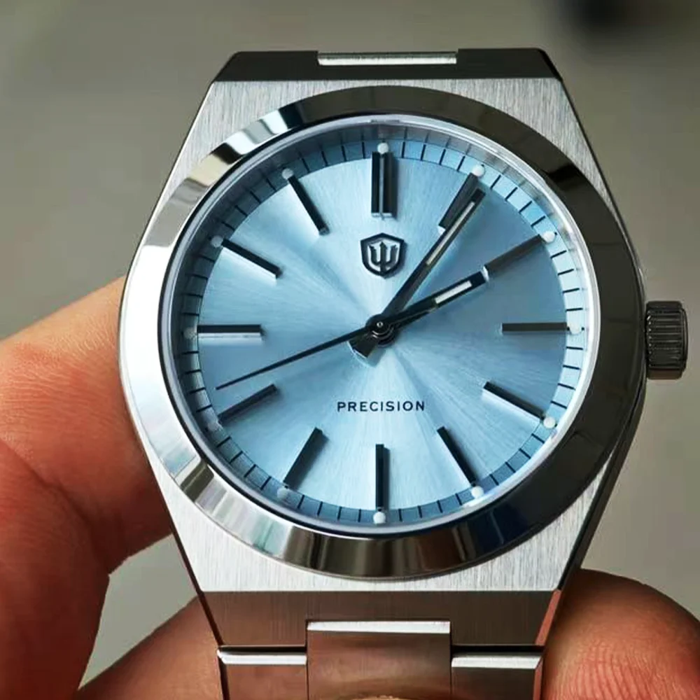 Watchdives WD0012 ساعات كوارتز عتيقة VH31 حركة AR طلاء الياقوت 37 مللي متر 100 متر مضيئة مقاوم للماء الصلب ساعة رجل كلاسيكية