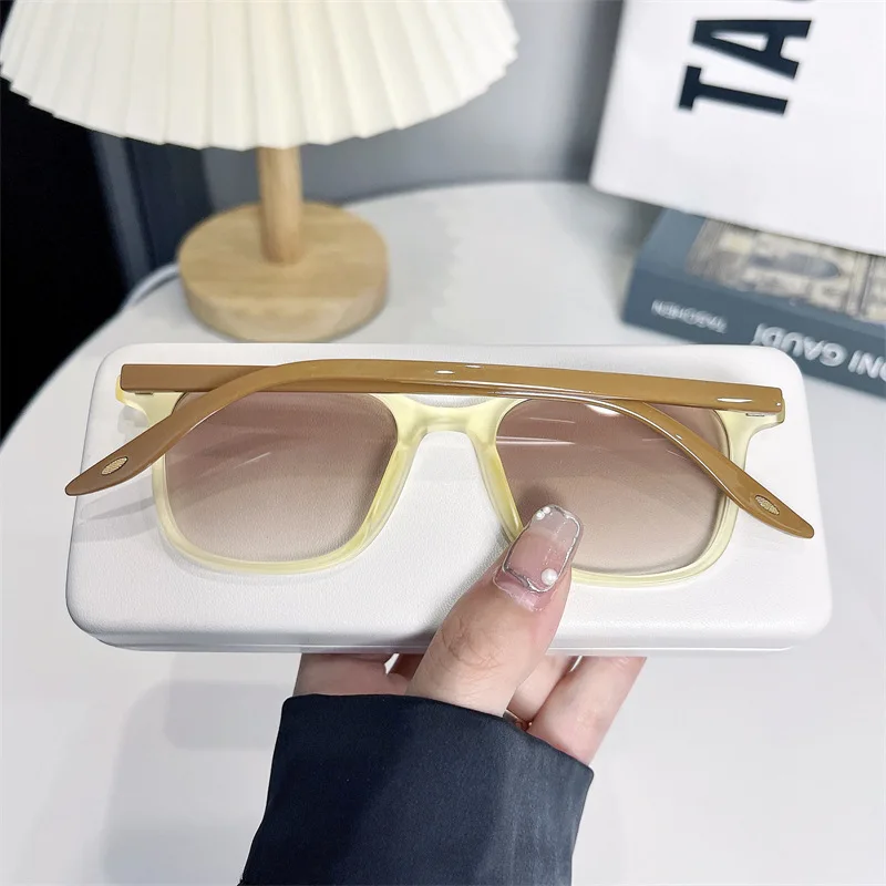 Luxuriöse Rechteckige Sonnenbrille für Damen und Herren Vintage Markendesigner Eckige Sonnenbrillen Herren Shades Damen Eyewear Brillen Gläser – Detail 23