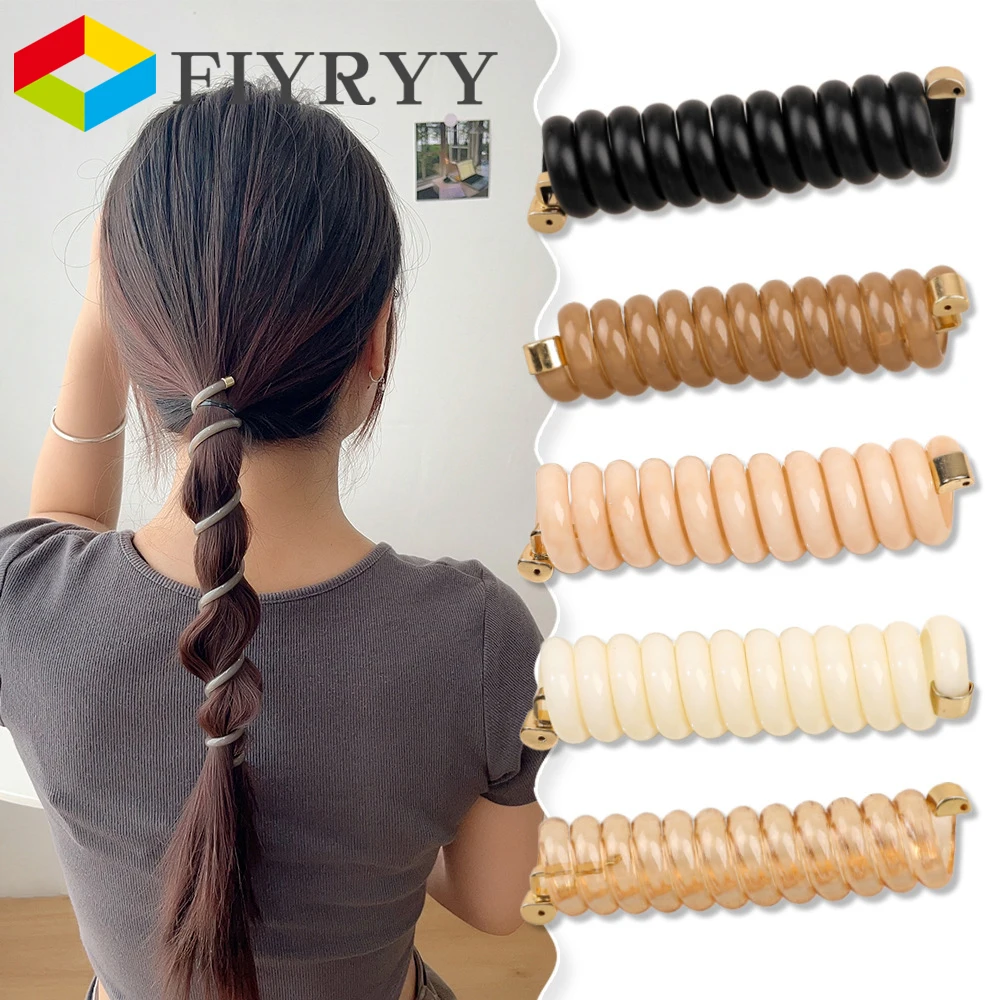 

Ponytail Elastic Rubber Hair Ties Hair Bands Bundle Scrunchies Telephone Wire Fashion Hairbands Women Headbands Hair Accessories