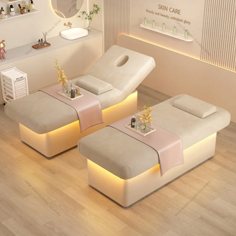 

Modern Multifunctional Massage Bed Nordic Comfortable Massage Bed For Beauty Salon Embroidery Ear Picking Salon Furniture FYMT