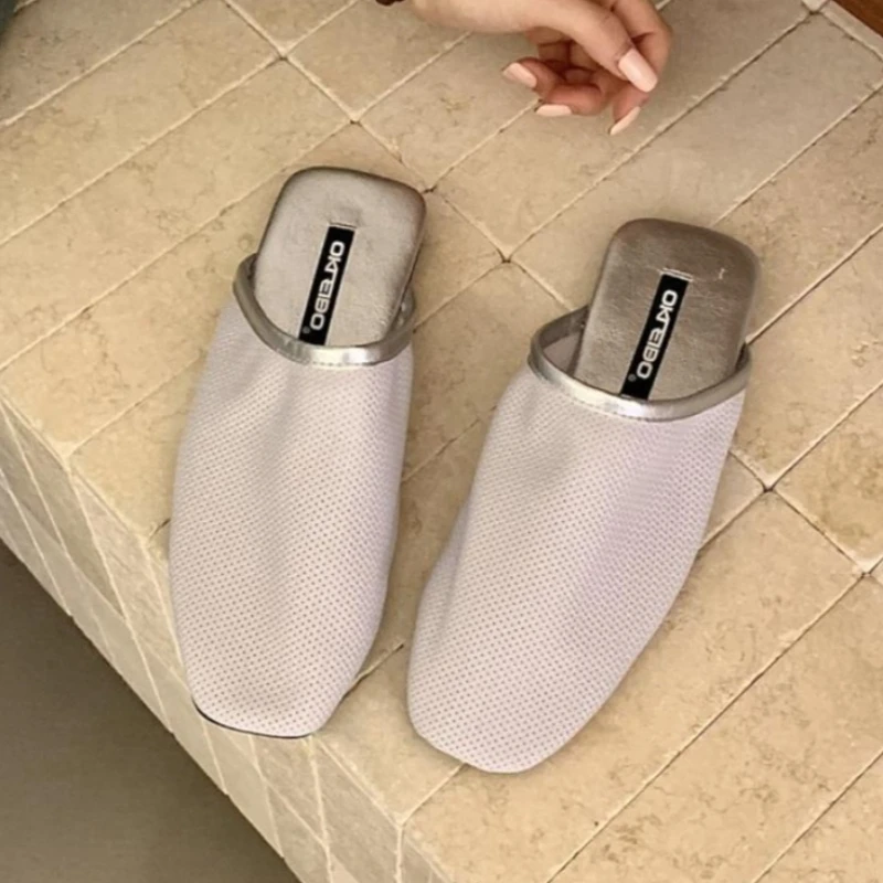 

Mesh Women's Slippers 2026 Summer Fashion Women Sandals Lightweight Comfortable Casual Breathable Flat Slides Clogs Pantuflas