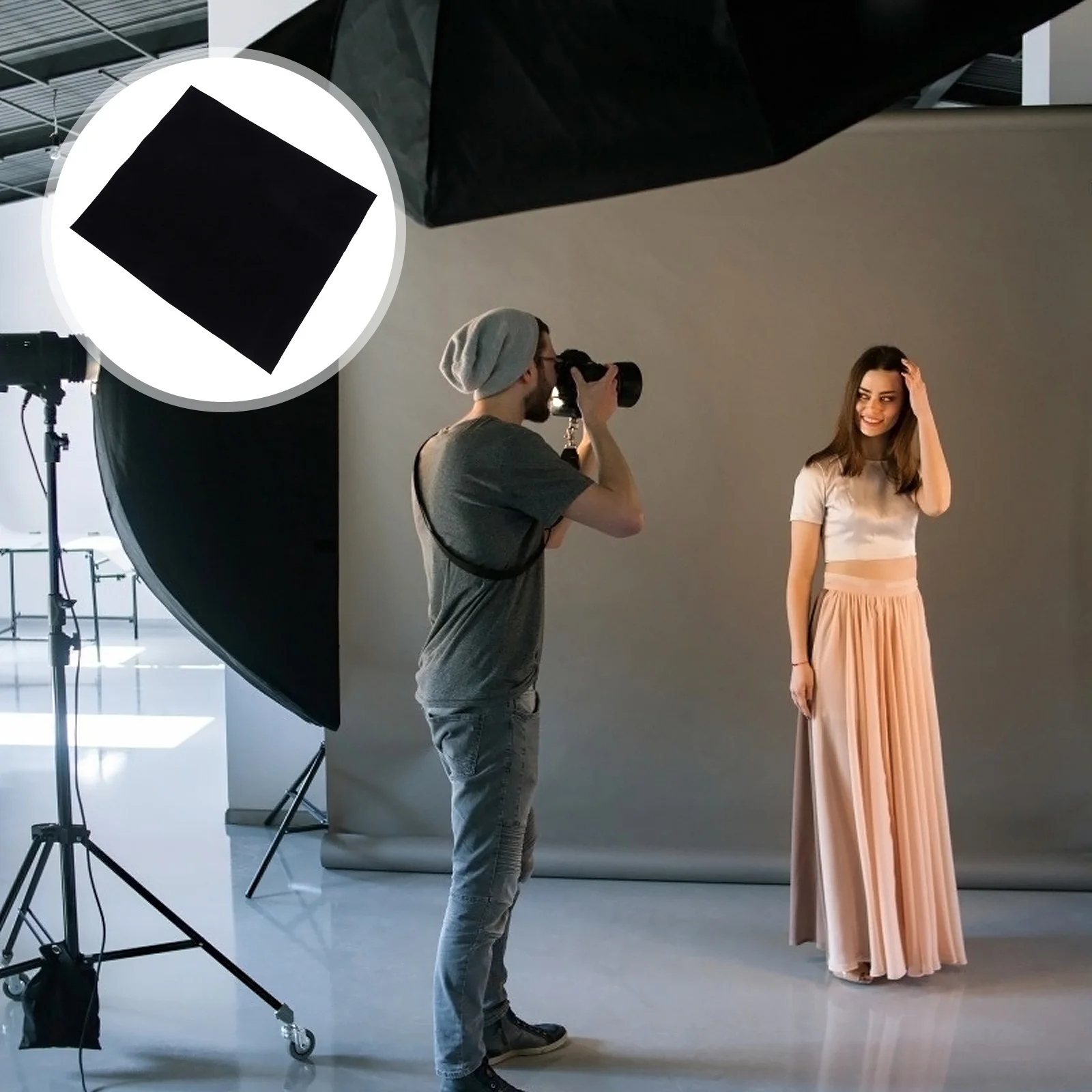 

1Pcs Black Pleuche Background Smooth Wearresistant Photo Backdrop Cloth for Studio Photography Backdrop Photo Background