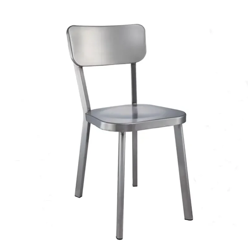 Modern Stainless Steel High Chair with Backrest for Restaurant Bar Hotel Dining Furniture Commercial Seating Solution Durable