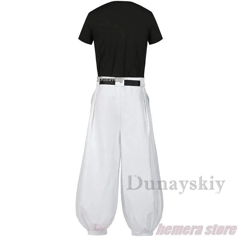 Cyanime papel fushiguro cosplay toji traje adulto unisex manga curta calças superiores terno uniforme de halloween festa