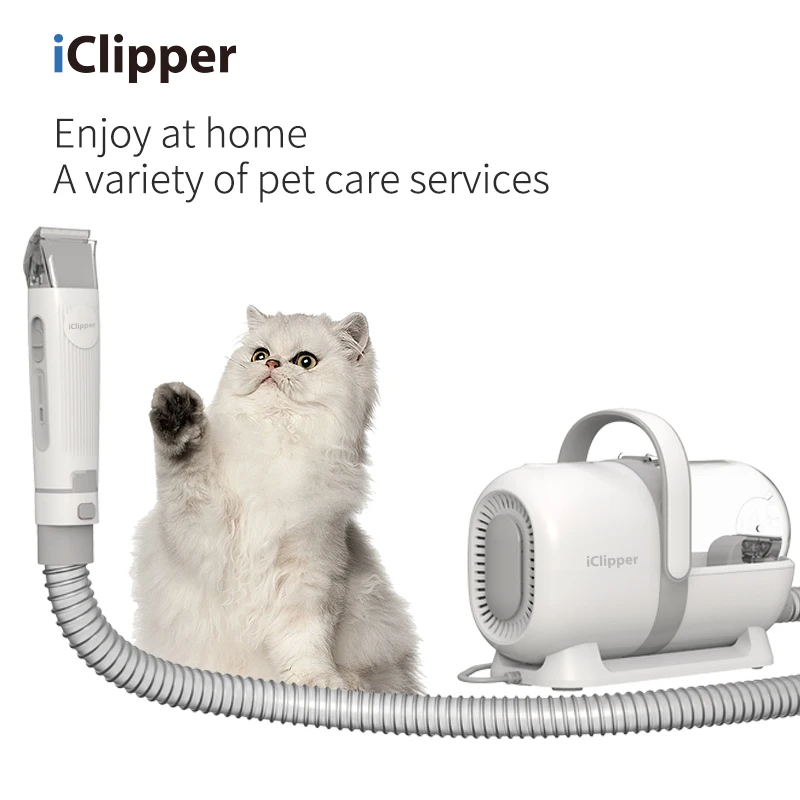 IClipper LM1 مكنسة تهذيب الحيوانات الأليفة مع كليبرز قادين فرشاة Deshed مجموعة أدوات إزالة شعر الكلب والقط