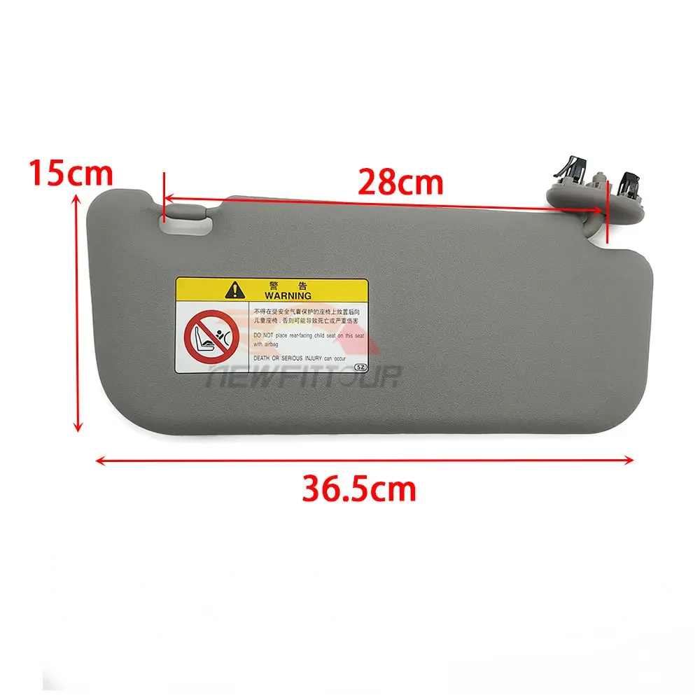 For Toyota Yaris 2008 2009 2010 2011 2012 2013 Right Side Car Sun Visor Without Mirror