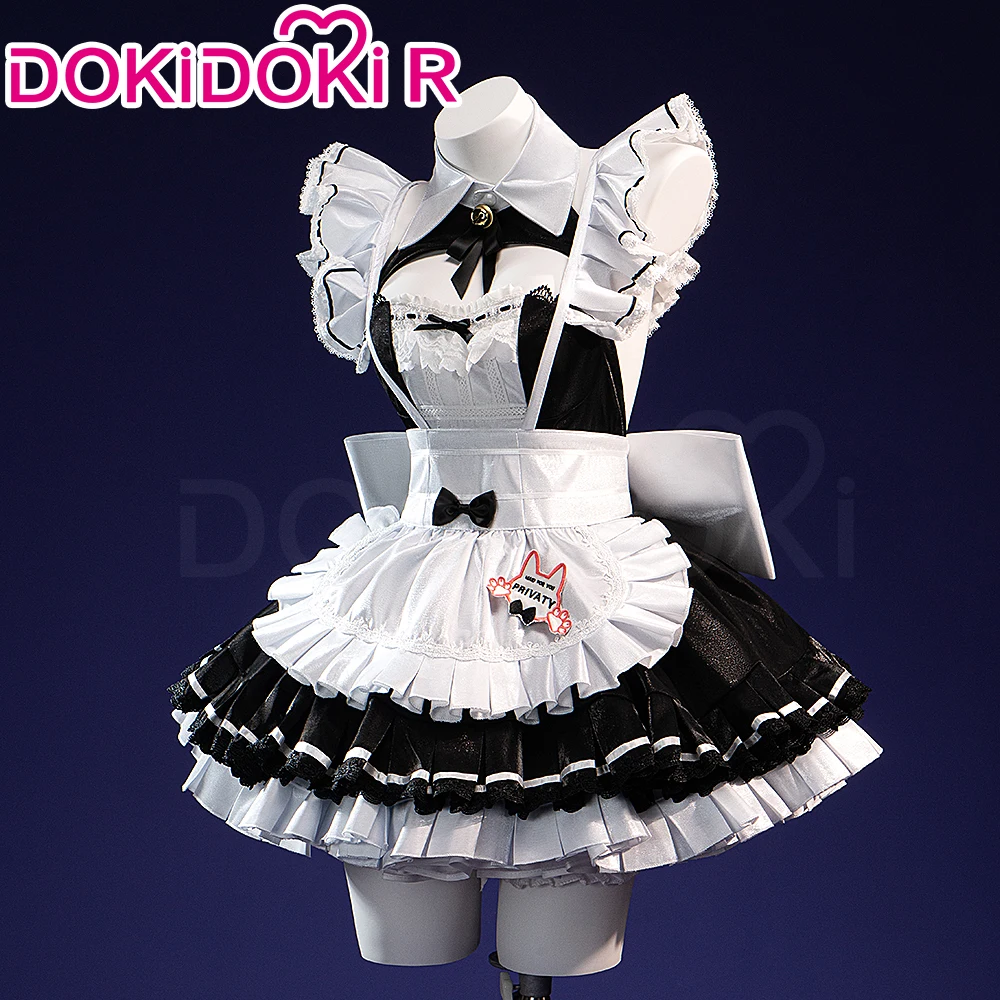 2025 Privaty Cosplay Costume Game GODDESS OF VICTORY: NIKKE DokiDoki-R Women Cute Black White Maid Dress Privaty