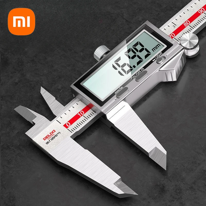 Xiaomi Delixi Vernier Calipers Measuring Calipers Household High Precision Large Screen Digital Display Industrial Grade Caliper