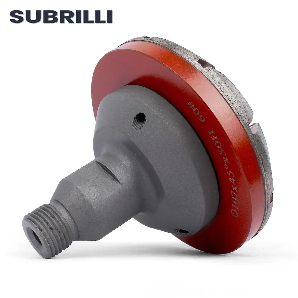 SUBRILLI diamond grinding wheels with 1/2 Gas flange adaptor CNC router bit profiling wheel abrasive grinding tool