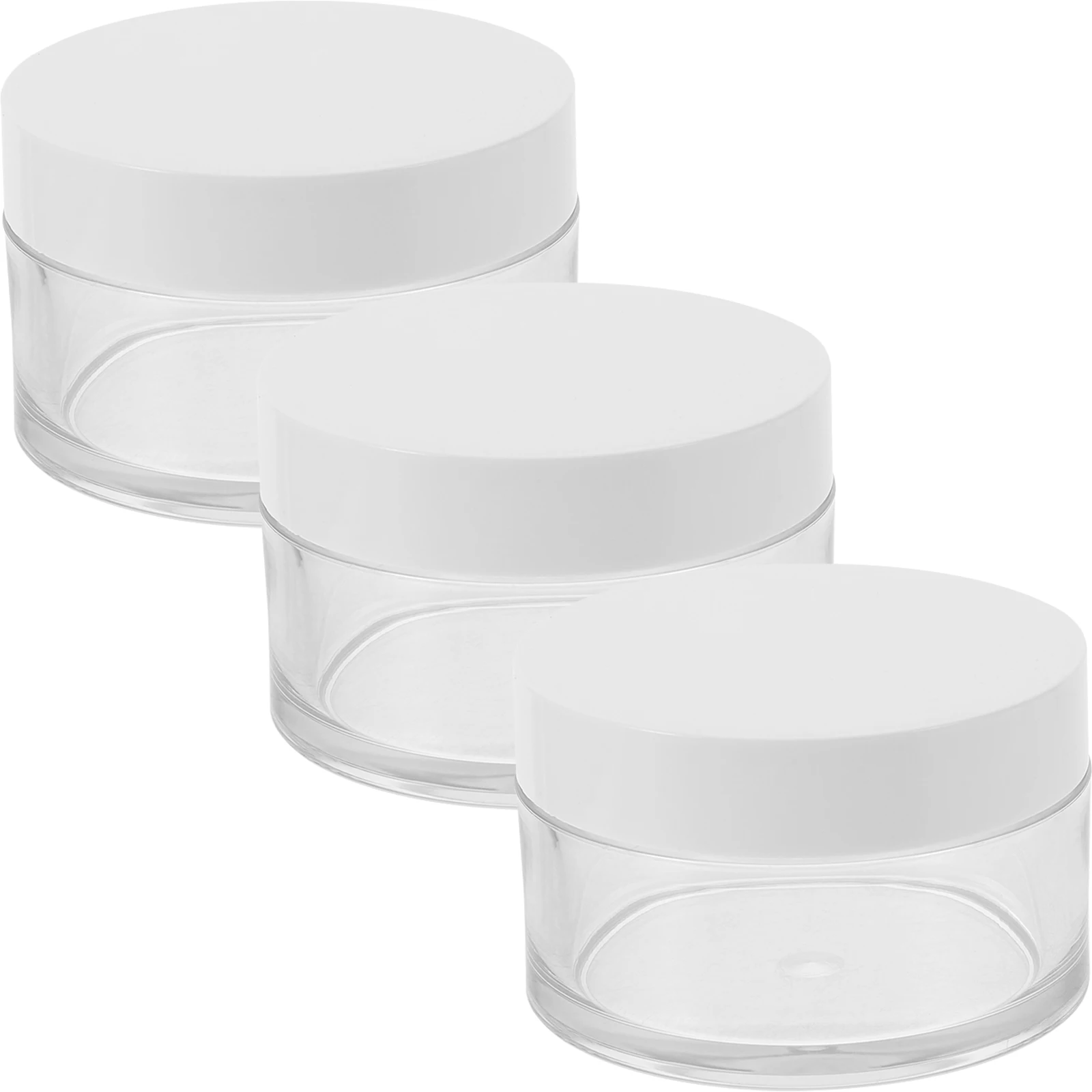 

3Pcs 80ml Thick Bottom PET Cream Jars Travel Size Sealed Containers for Lotion Moisturizer Storage Small Toiletry Bottles Skin