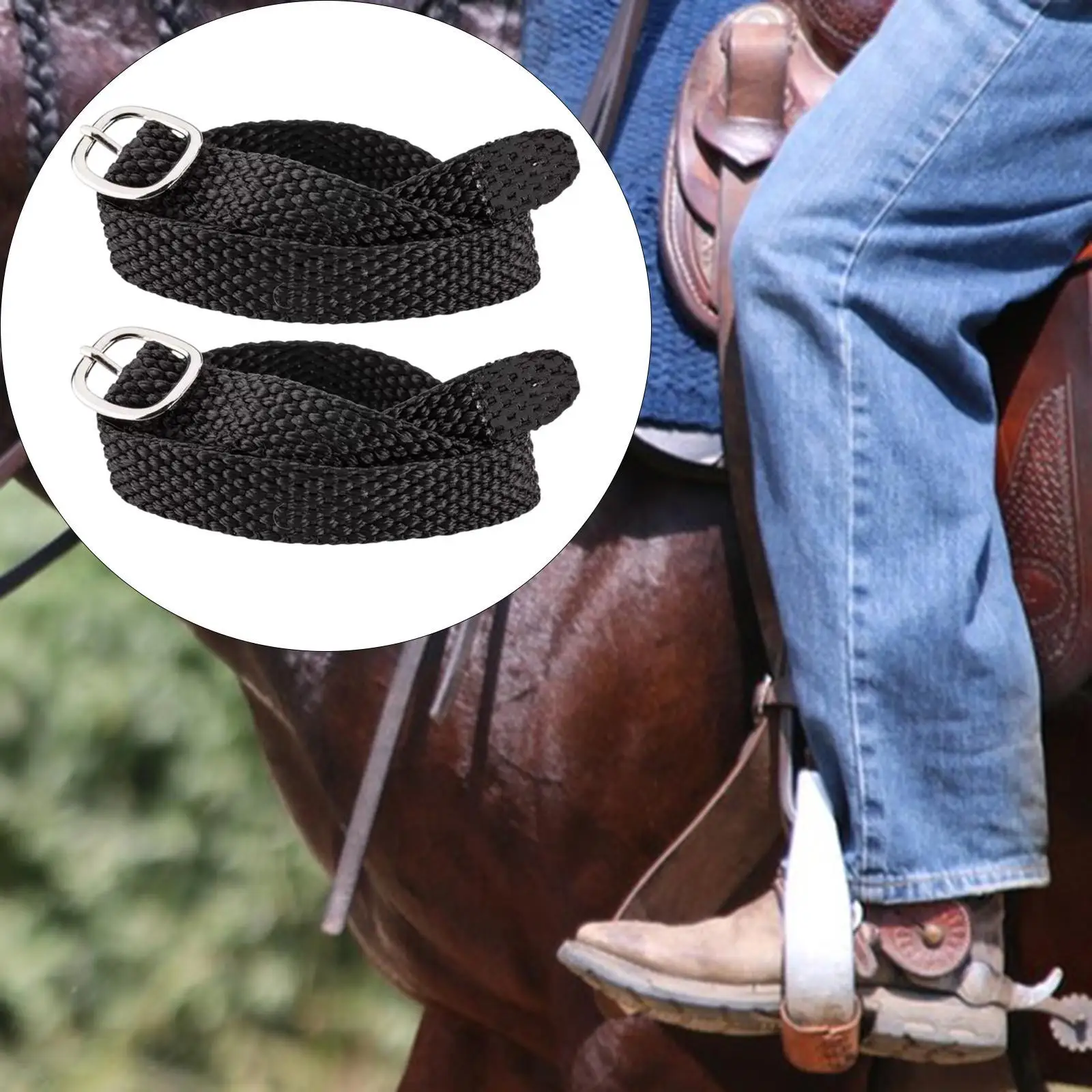 2 قطعة حفز الأشرطة رجل امرأة قابل للتعديل الحصان أداة ملحق التمهيد الأشرطة ل