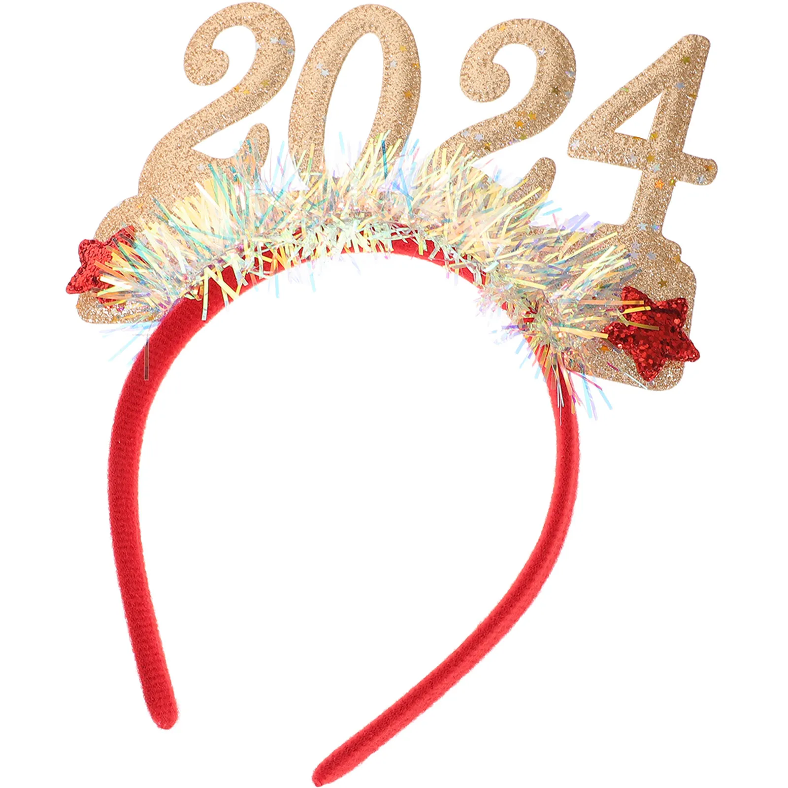 

2024 New Year Headband Sequin Embellished Lovely Classical Hair Clasp Party Headdress for New Year Eve Carnival Masquerade Photo
