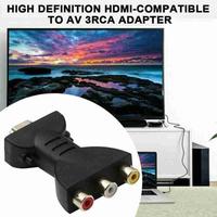 HDMI-To-3RCA HDMI-To-AV HD Converter Composite Adapter Adapter Gold Plug Pure Copper Core Red Yellow White Rotary AV Video Cable