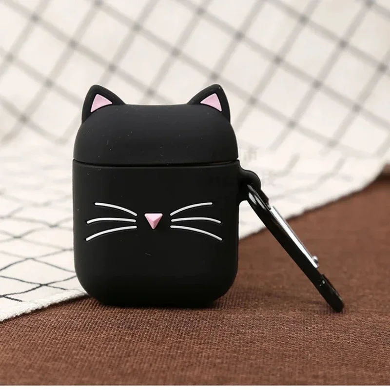 Nette 3D Schwarze Katze Schutzhülle Stoßfest Kopfhörer Silikon Abdeckung Für Airpods Pro 2 Fall/Airpods Pro/1/2/3 fall Funda Männer Kinder ﻿