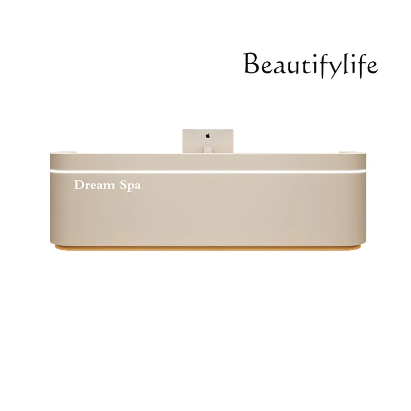 

Modern and simple company front desk reception desk lobby hotel bar high-end cashier counter