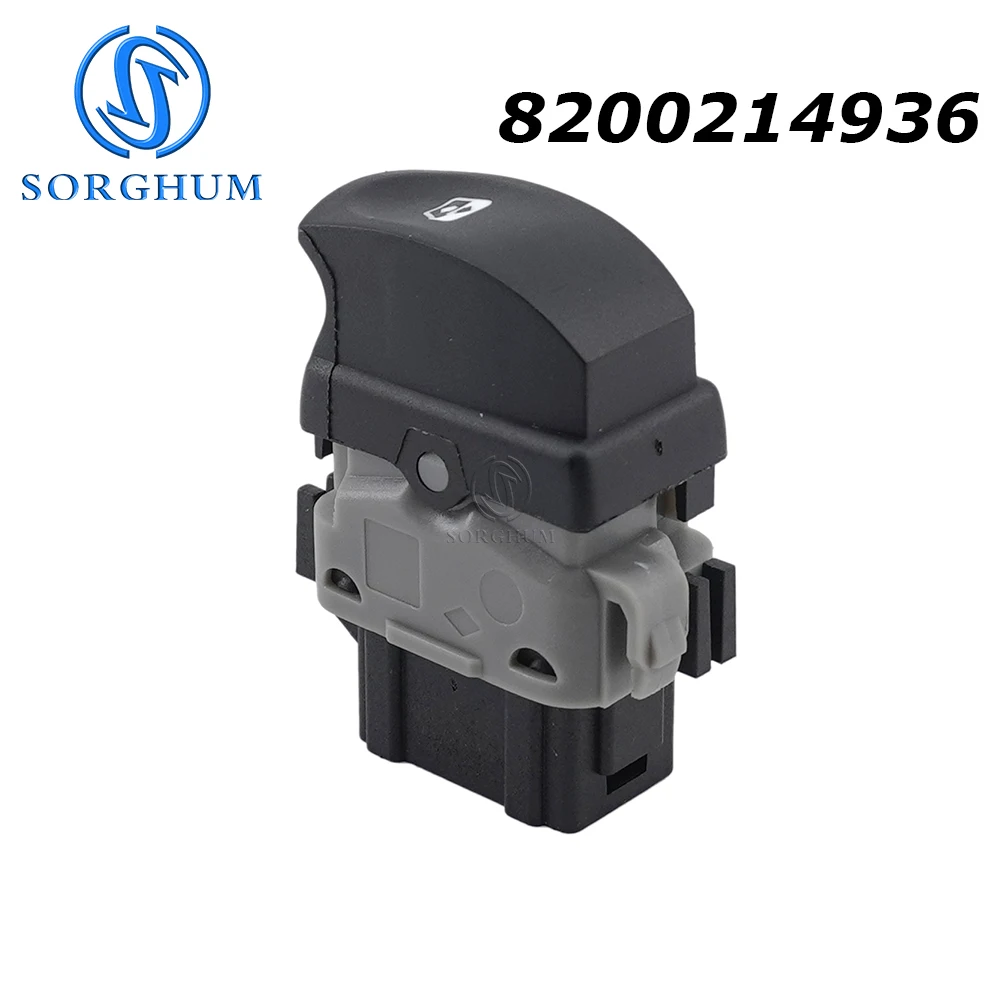 SORGHUM 8200214936 8200002451 6 Pins Window Control Single Switch Button For Renault Twingo II Clio III Modus 2005-2014