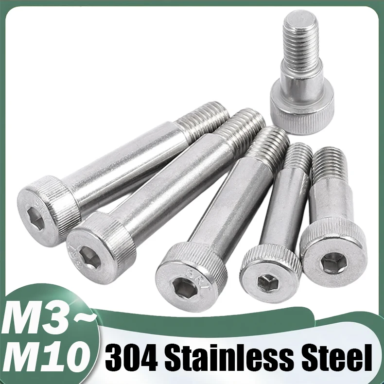 M3 M4 M5 M6 M8 M10 304 Stainless Steel Knurled Hexagonal Roller Bearing Profile Shoulder Screw Bolt