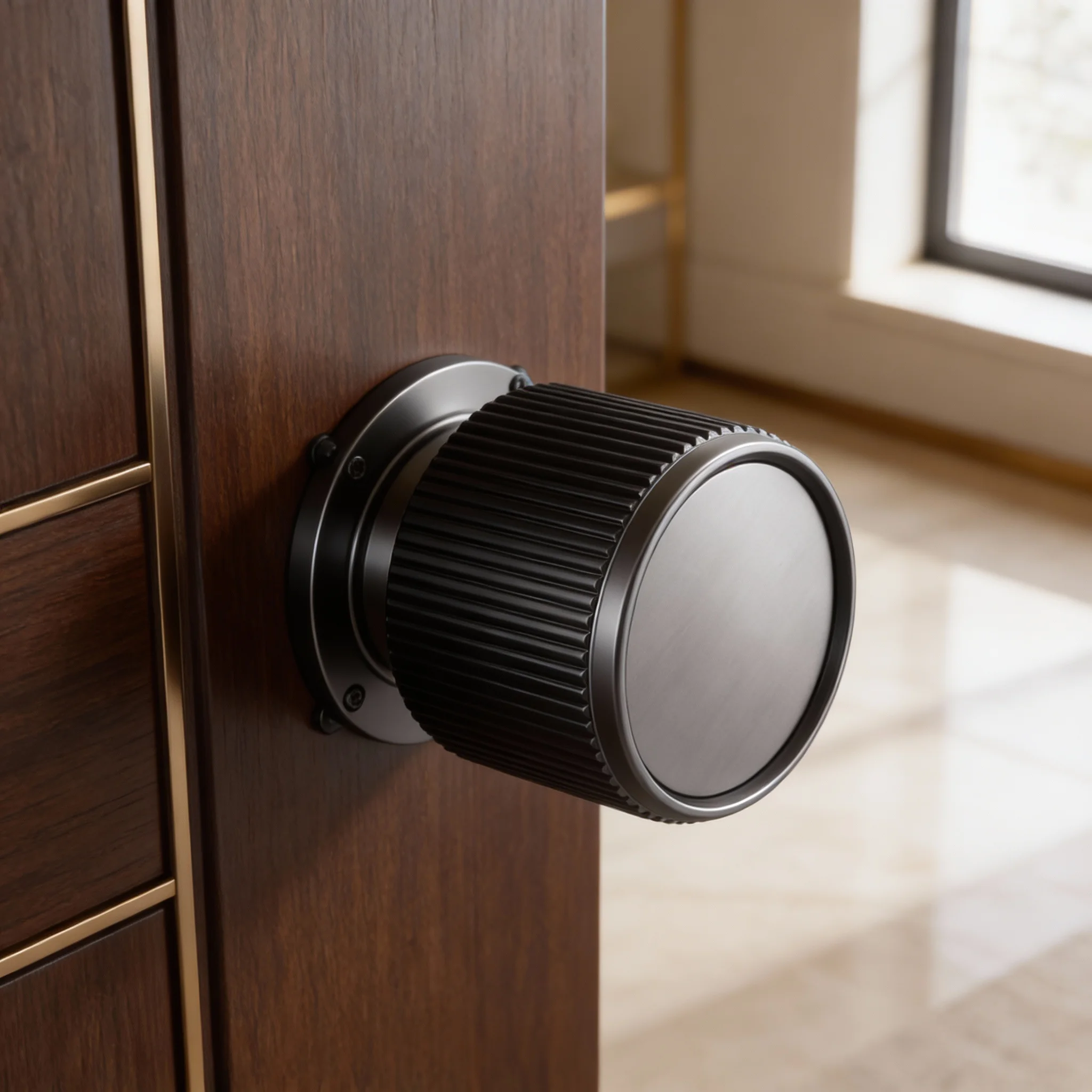 

Скрытый дверной замок, односторонний цинковый сплав, современный минималистичный замок с ручкой, модные цилиндрические односторонние замки