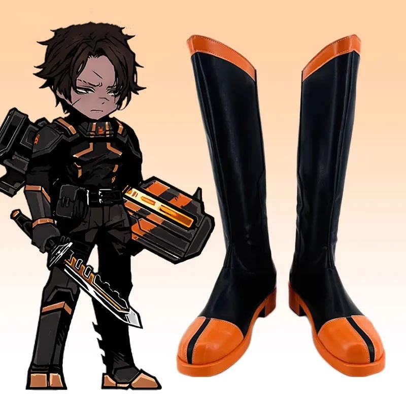 

Limbus Company Heathcliff Cosplay Shoes Costume Boots Handmade Leather Faux Boots