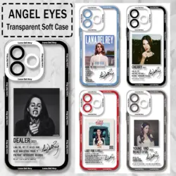 Funda de teléfono con póster de cantante Lana Del Rey, cubierta transparente para iPhone 15 14 13 12 11 Mini Pro Max X XR XSMax 6S 6 7 8 Plus SE20