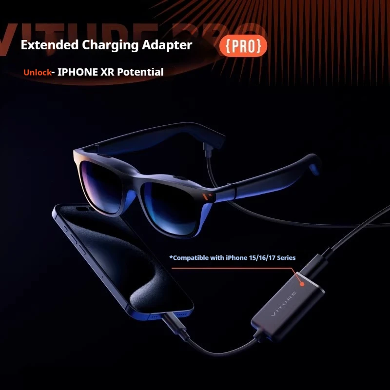 VITURE Extended Charging Adapter Pro Play 3Dof While Charging Multi-screen AI Real-time 2D To 3D Space Video And Photos