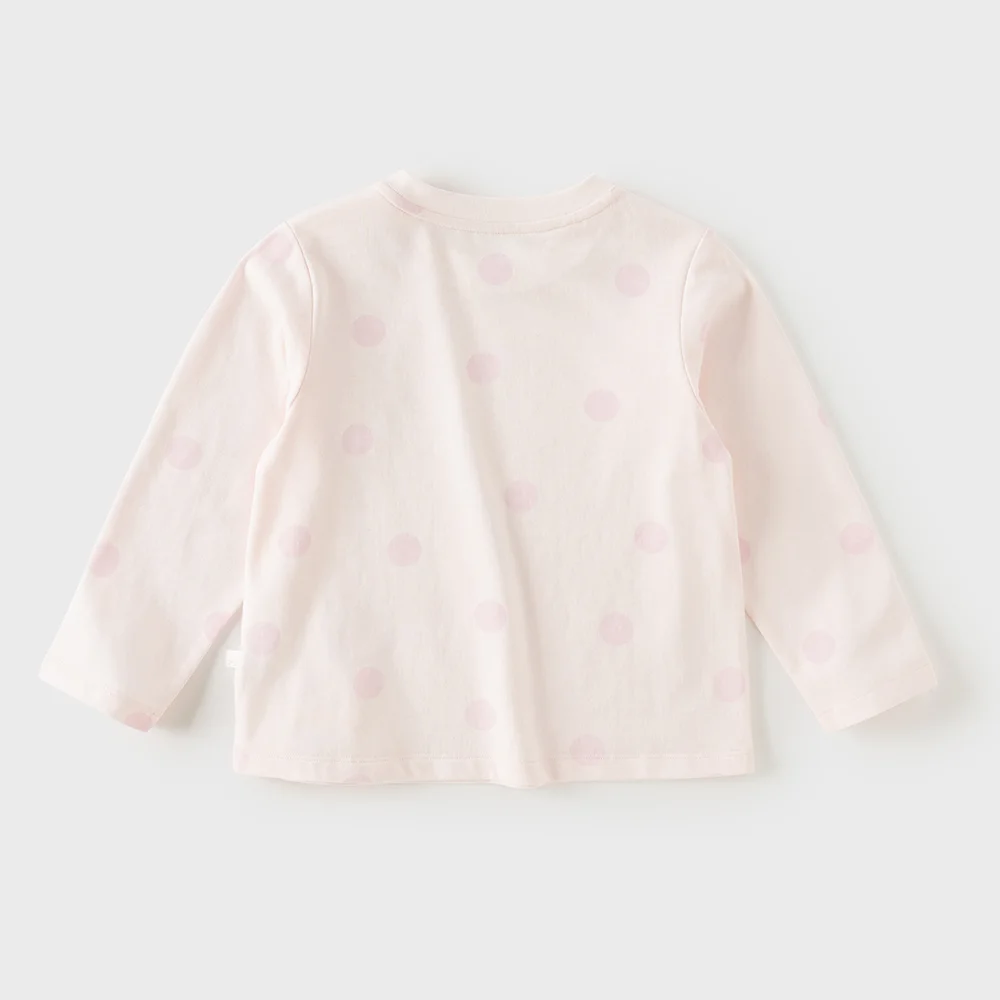Dave Bella Autumn T-shirt Pullover Girls Tops Spring Sweet Print Pure Cotton Baby Children Bottom Fashion Long Sleeves DB3262701