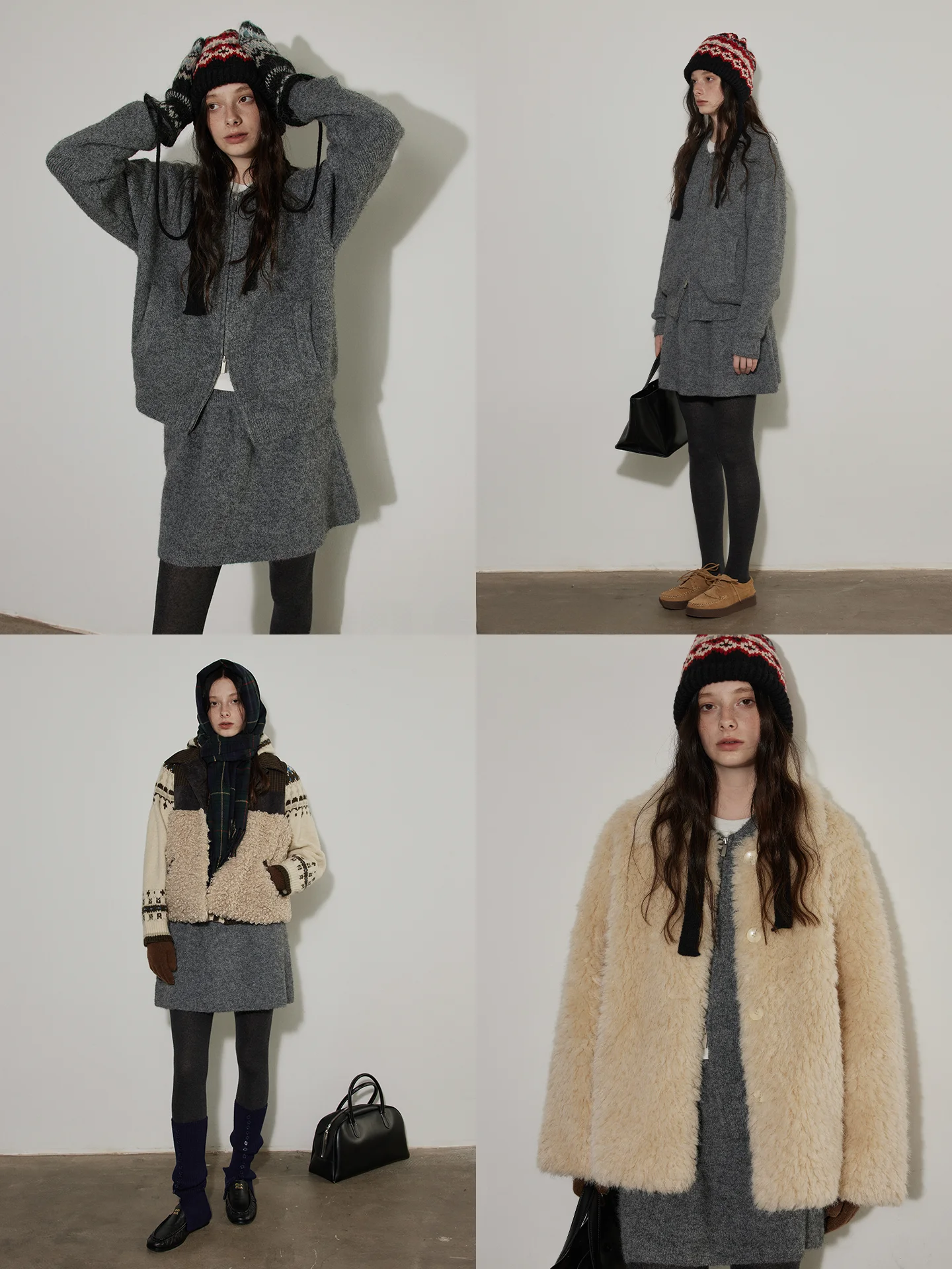 

Комплект Lofi: Женский мягкий уютный вязаный кардиган и юбка с завышенной талией для похудения, новинка зимы, для повседневной носки, с длинными рукавами