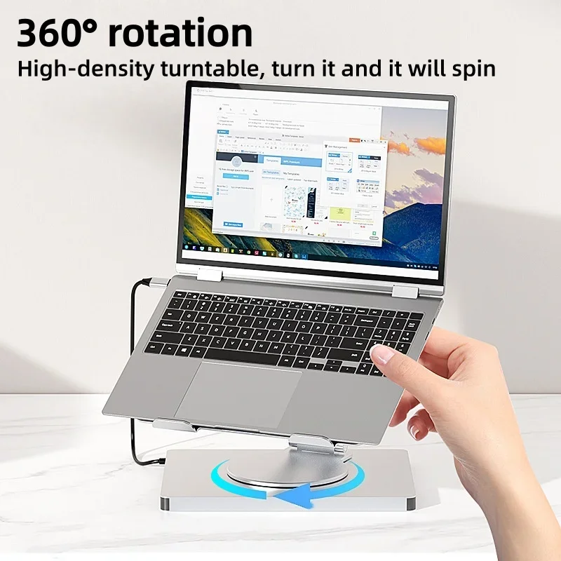 

Док-станция для расширения подставки для ноутбука Type-C Вращающаяся складная док-станция для расширения настольной подставки с гигабитным портом Ethernet