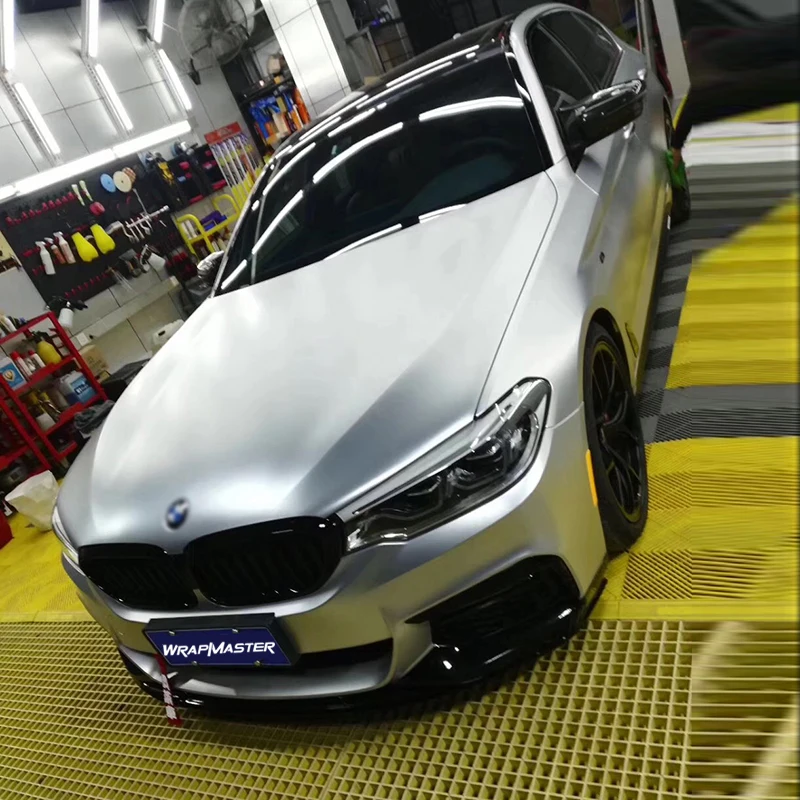 

Satin Metallic Silver Car Vinyl Wrap Wholesale High-Quality Custom Car Decal Wrap for Vehicle Body Decoration