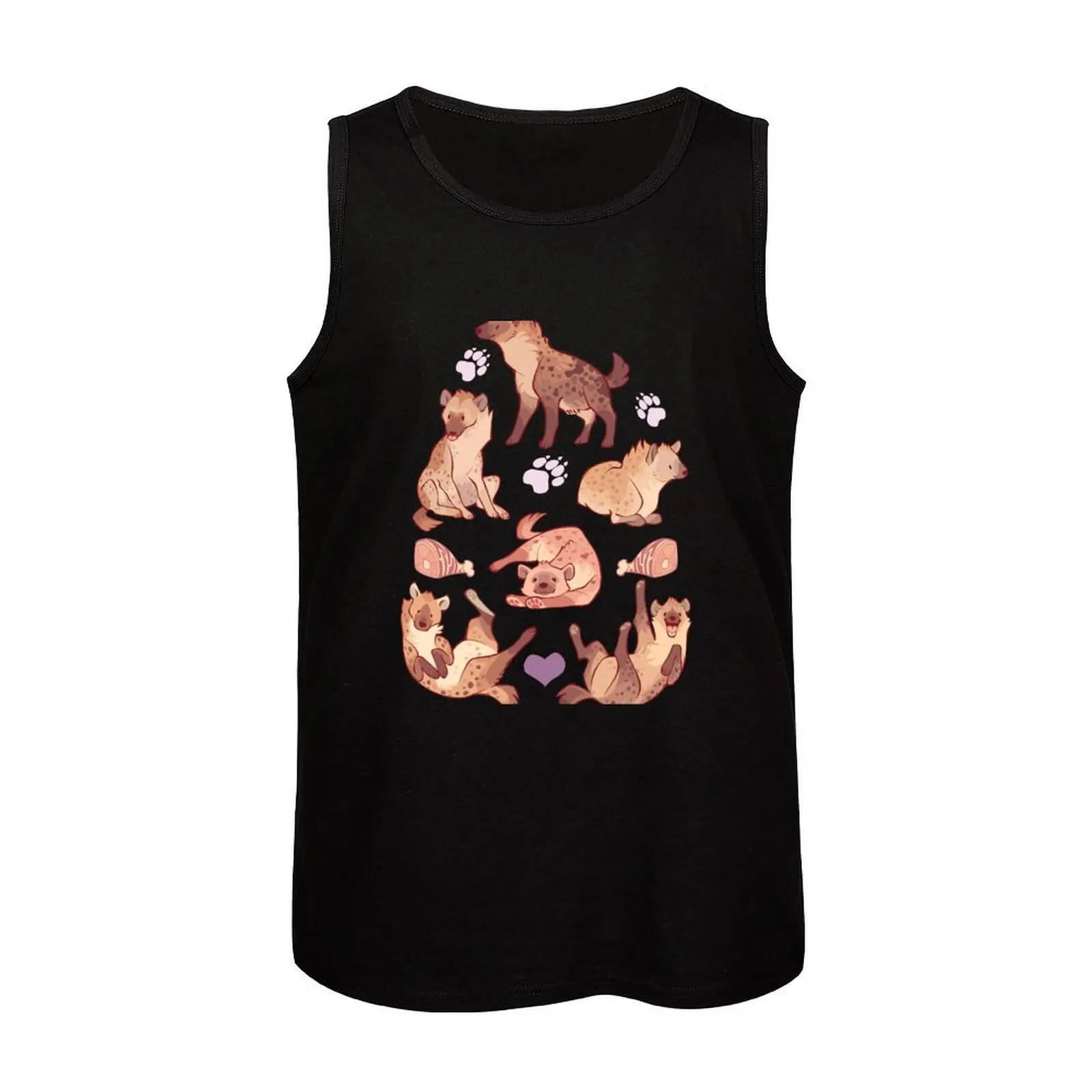 Spotted hyena no text Tank Top fashion 2024 man Men's sports t-shirt men gym t shirt gym