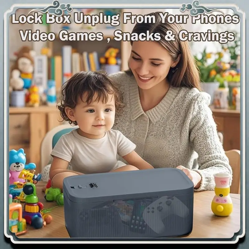 

AC76-Lockable Storage Box, Locking Medicine Box, Cell Phone Locked Jail, Containers Bin For Personal Refrigerator Home