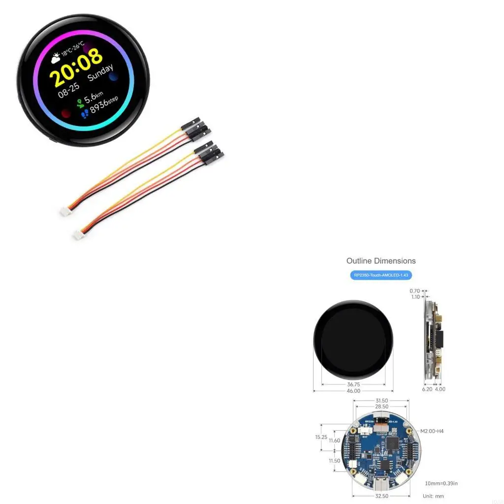 

Development Platform With 466x466 Resolution Touches Screen Module HX5E