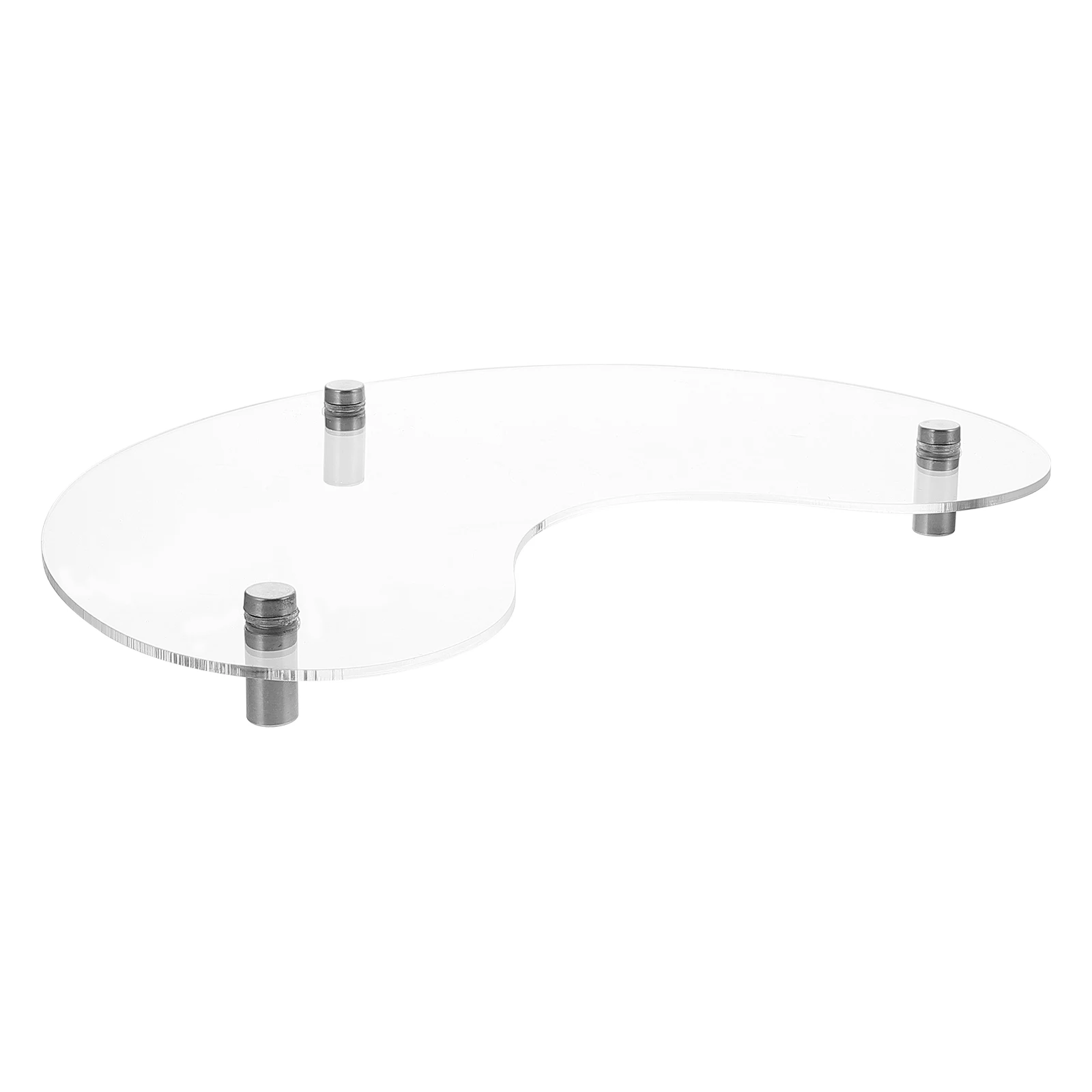 

Acrylic Moon Shaped Dessert Plate Food Serving Tray Home Decor Storage Tray Simple Design Fruit Bread Kitchen Bar Accessories