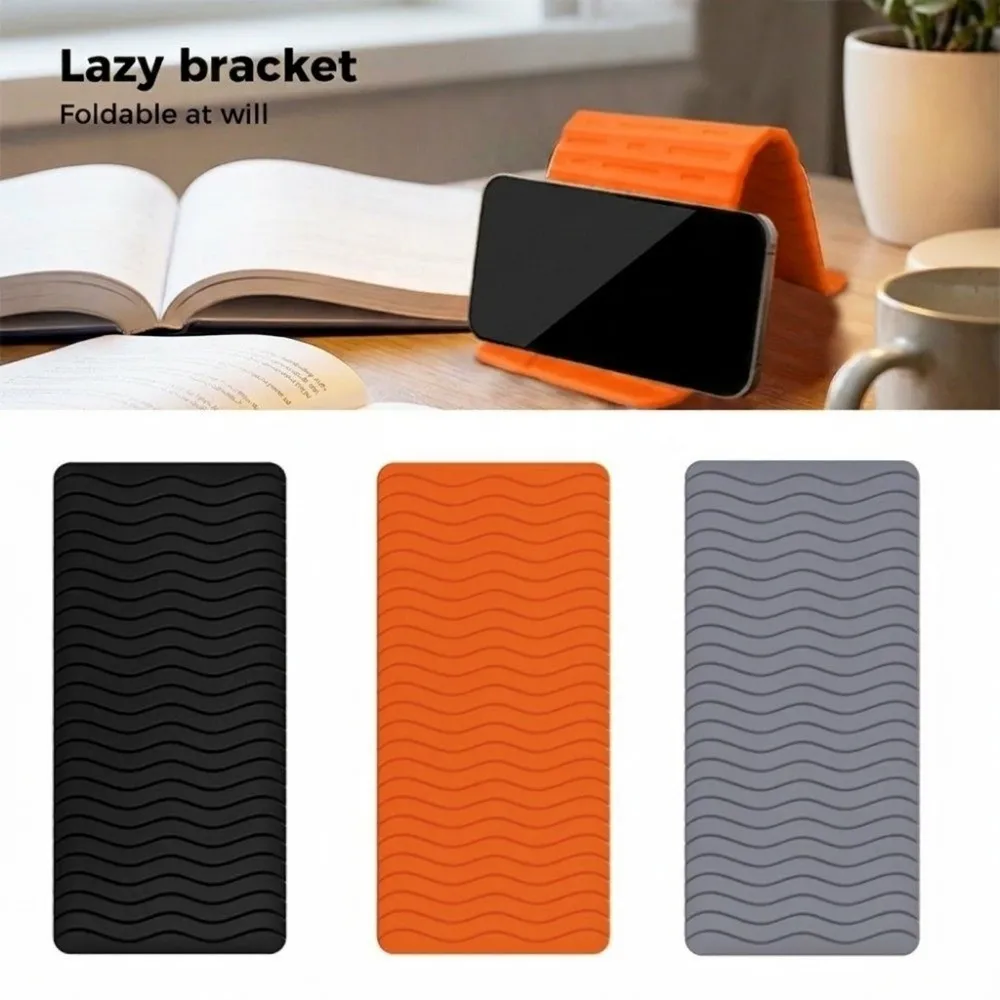 

Silicone Bendable Phone Holder Multi Functional Folding Deformation Flexible Phone Stand Anti-Slip Design Portable