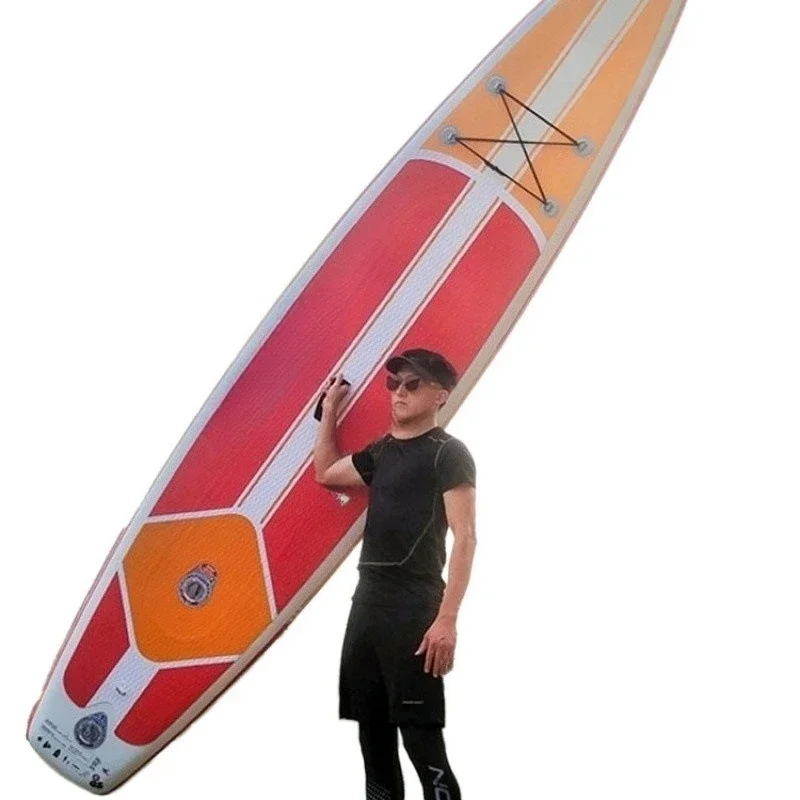 

Double air chamber paddle travel board