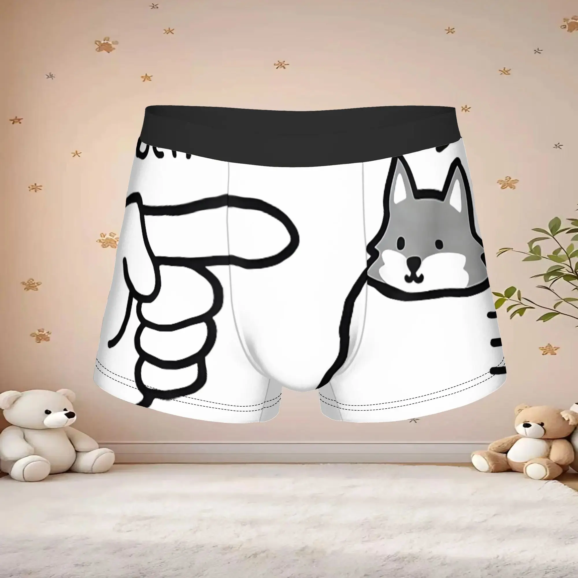 1pc Popular Benimm Dich Nicht Zu Albern Wolf boxers  Personalized Panties Men's Underwear Ventilate Shorts Boxer Briefs