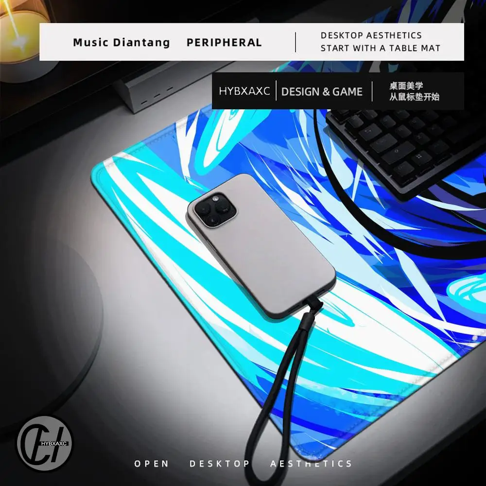 XXL Gamer Custom Mauspad P-Pokemon Greninja Schreibtischmatten HD Tastaturmatte Teppich Gamer Naturkautschuk Mäusepad Mousepad