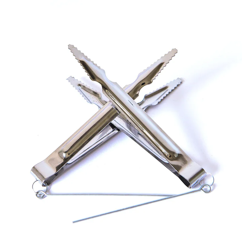 DEJAYA Metal Hookah Tongs Flavor Shisha Pipe Charcoal Tweezers Nargile Hooka Sisha Pipas Chicha Smoking Accessories Tool