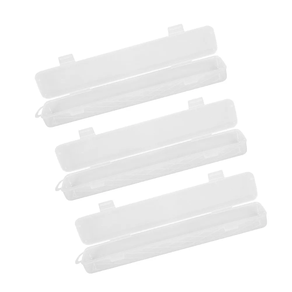 3Pcs Clear Storage Box for Watercolor Brushes Paint Brushes Drawing Pens Pencils Art Supplies Organizer Compact Travel-Friendly