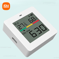 Xiaomi Miaomiaoce Air Quality Detector CO2 Temperature Humidity Time Four Effects in 1 Smart APP Control Rechargeable Sensors