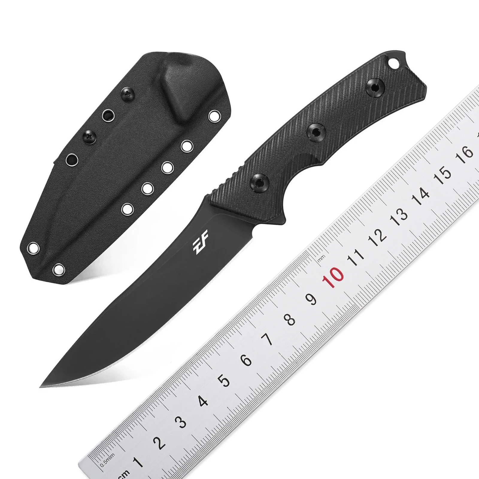 Eafengrow EF125 Fixed Blade Knife 14c28n Steel Blade Two Tone G10 Handle for Outdoor Camping Hunting Survival with Kydex Sheath